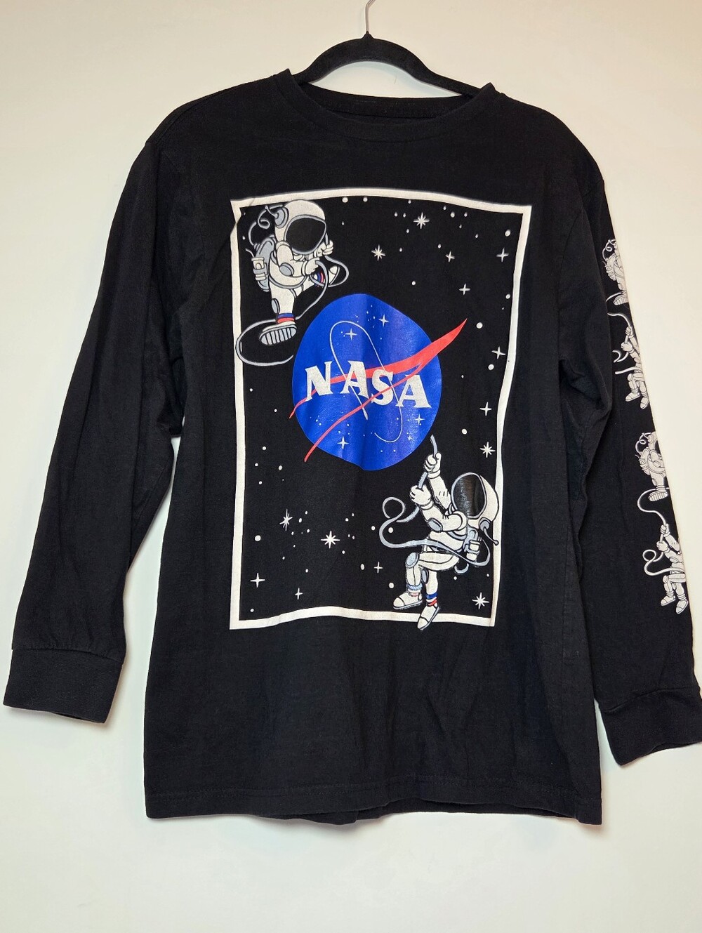 Eighty Eight NASA Astronaut Long Sleeve Tee M Black Spacecore Streetwear